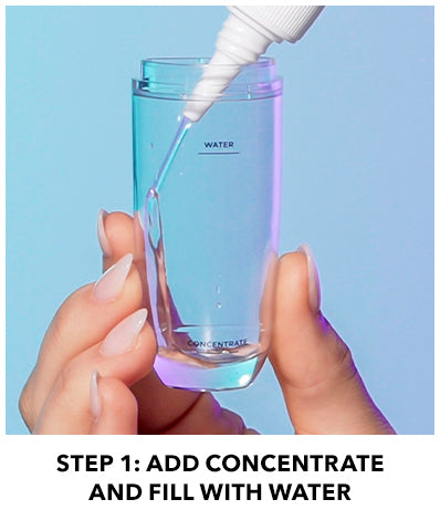 Step 1 - Add Concentrate And Fill With Water