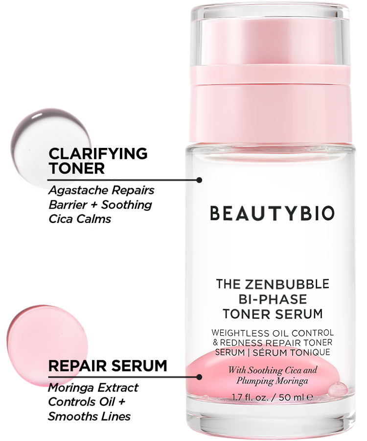 The ZenBubble Bi-Phase Toner Serum – BeautyBio