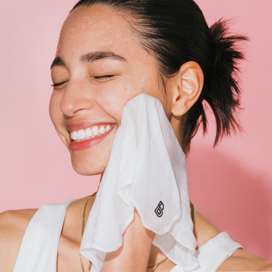 Buff and Glow Exfoliating Muslin Face Cloth BeautyBio