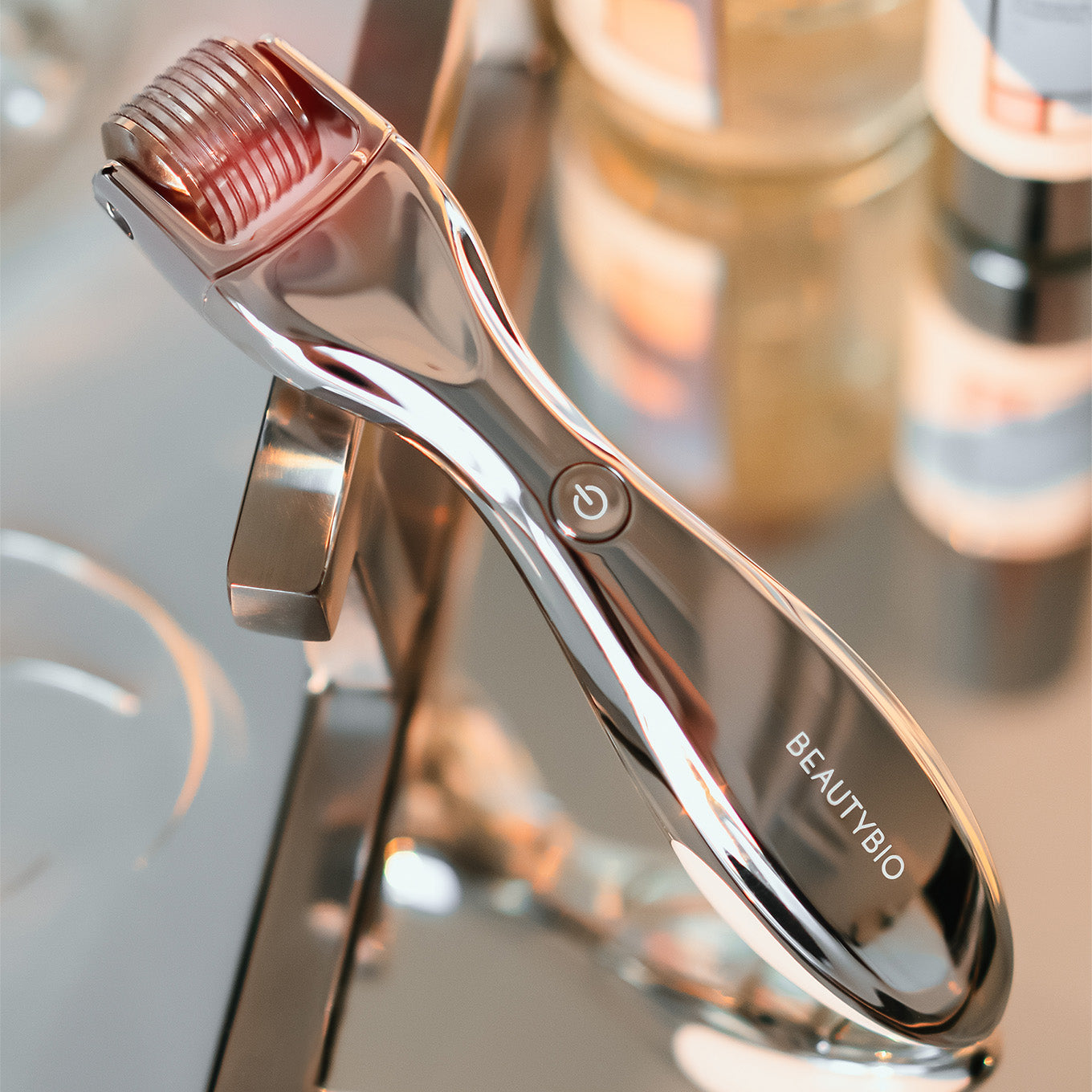 Chrome GloPRO® Microneedling Facial Regeneration Tool GloPRO BeautyBio 